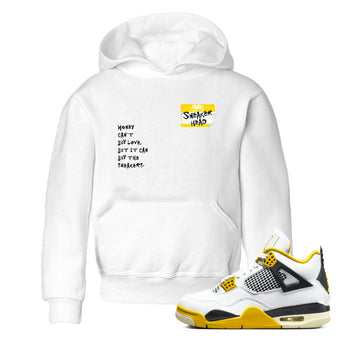 4s Vivid Sulfur shirt to match jordans Sneakerhead Badge sneaker tees Air Jordan 4 Vivid Sulfur SNRT sneaker release tees baby toddler White 1 cotton Shirt