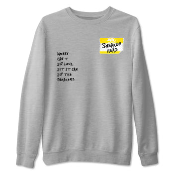 4s Vivid Sulfur shirt to match jordans Sneakerhead Badge sneaker tees Air Jordan 4 Vivid Sulfur SNRT Sneaker Release Tees unisex cotton Heather Grey 2 crew neck shirt