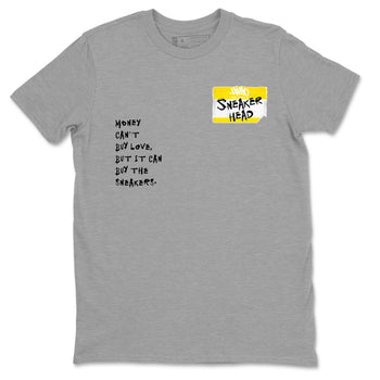 4s Vivid Sulfur shirt to match jordans Sneakerhead Badge sneaker tees Air Jordan 4 Vivid Sulfur SNRT Sneaker Release Tees unisex cotton Heather Grey 2 crew neck shirt