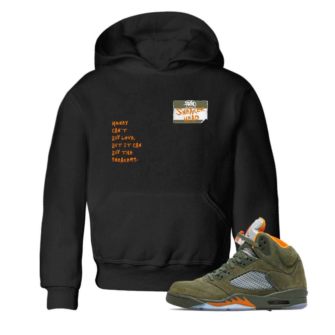 Air Jordan 5 Olive shirt to match jordans Sneakerhead Badge sneaker tees 5s Olive SNRT Sneaker release tees baby toddler Black 1 cotton Shirt