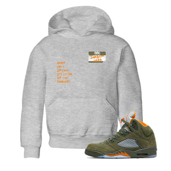 Air Jordan 5 Olive shirt to match jordans Sneakerhead Badge sneaker tees 5s Olive SNRT Sneaker release tees baby toddler Heather Grey 1 cotton Shirt