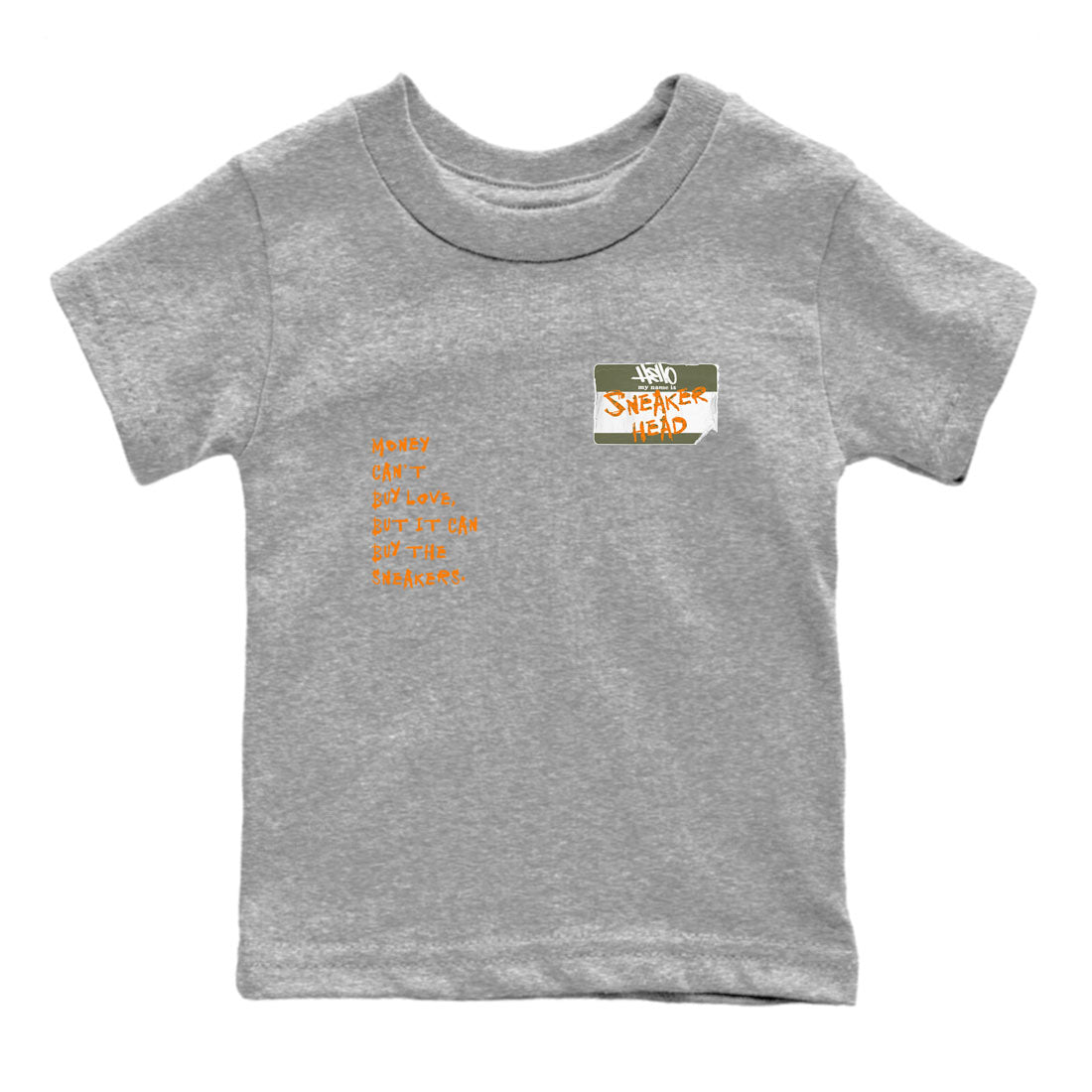 Air Jordan 5 Olive shirt to match jordans Sneakerhead Badge sneaker tees 5s Olive SNRT Sneaker release tees baby toddler Heather Grey 2 cotton Shirt