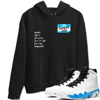 9s Powder Blue shirt to match jordans Sneakerhead Badge sneaker tees Air Jordan 9 Powder Blue SNRT Sneaker Release Tees Streetwear unisex cotton Black 1 crew neck shirt