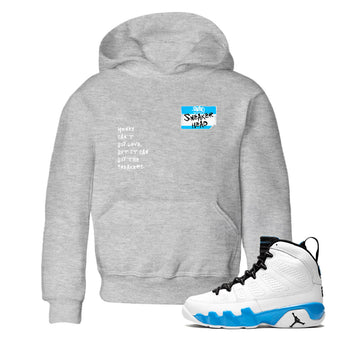 9s Powder Blue shirt to match jordans Sneakerhead Badge sneaker tees Air Jordan 9 Powder Blue SNRT Sneaker Release Tees Streetwear baby toddler Heather Grey 1 cotton Shirt