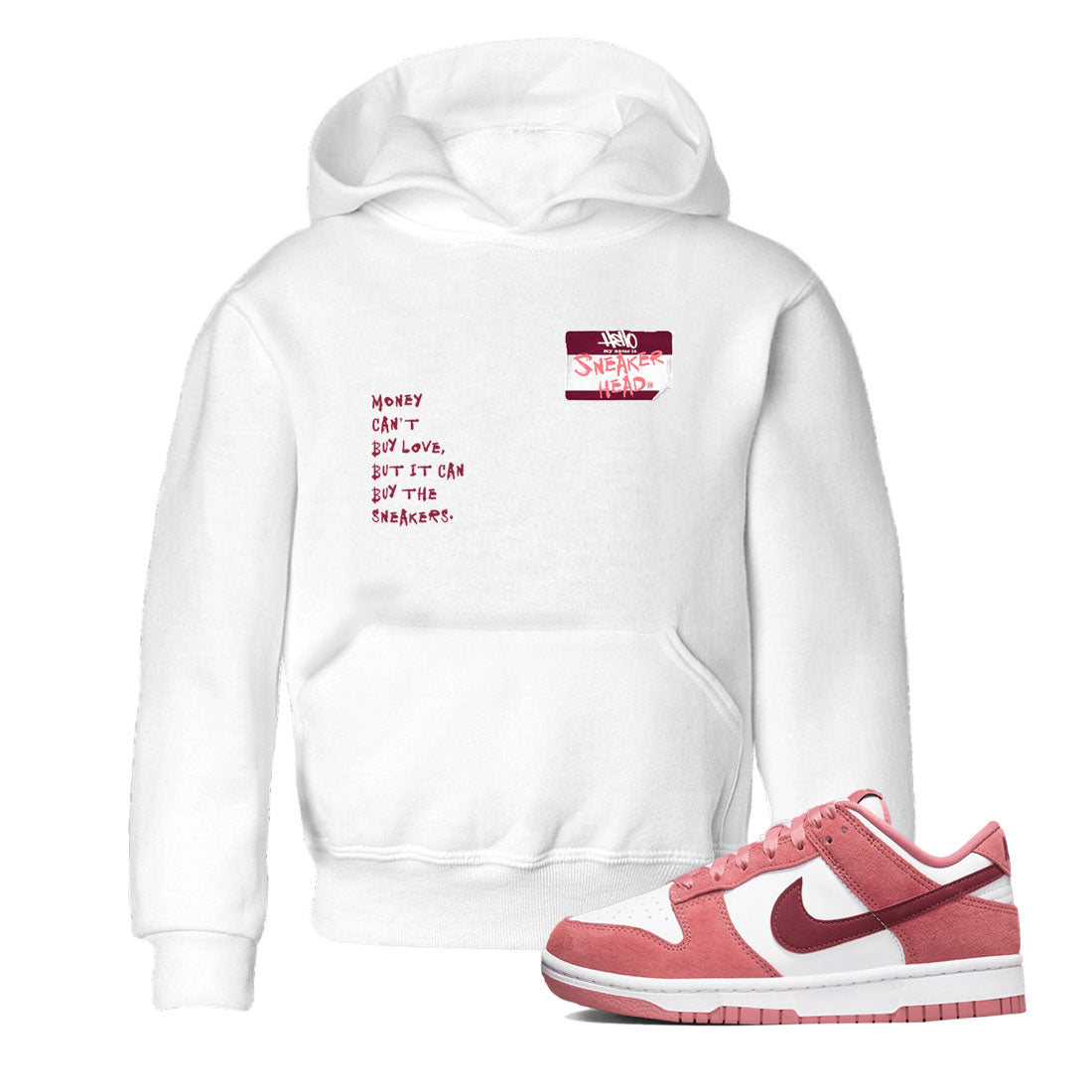 Dunk Valentine's Day shirt to match jordans Sneakerhead Badge sneaker tees Dunk Valentines Day SNRT Sneaker Release Tees Streetwear baby toddler White 1 cotton Shirt