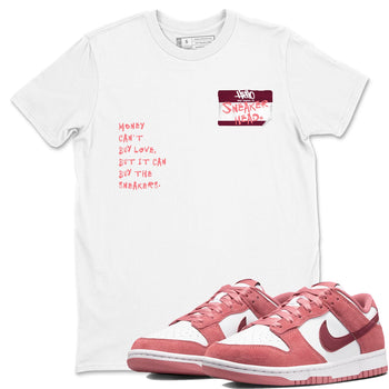 Dunk Valentine's Day shirt to match jordans Sneakerhead Badge sneaker tees Dunk Valentines Day SNRT Sneaker Release Tees Streetwear unisex cotton White 1 crew neck shirt