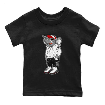 Air Jordan 13 Wolf Grey Sneaker Match Tees Sneakerhead Elephant Sneaker Tees 13s Wolf Grey SNRT Sneaker Release Tees Kids Shirts Black 2