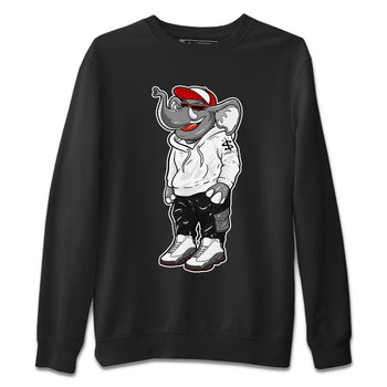 Air Jordan 13 Wolf Grey Sneaker Match Tees Sneakerhead Elephant Sneaker Tees 13s Wolf Grey SNRT Sneaker Release Tees Unisex Shirts Black 2