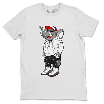 Air Jordan 13 Wolf Grey Sneaker Match Tees Sneakerhead Elephant Sneaker Tees 13s Wolf Grey SNRT Sneaker Release Tees Unisex Shirts White 2