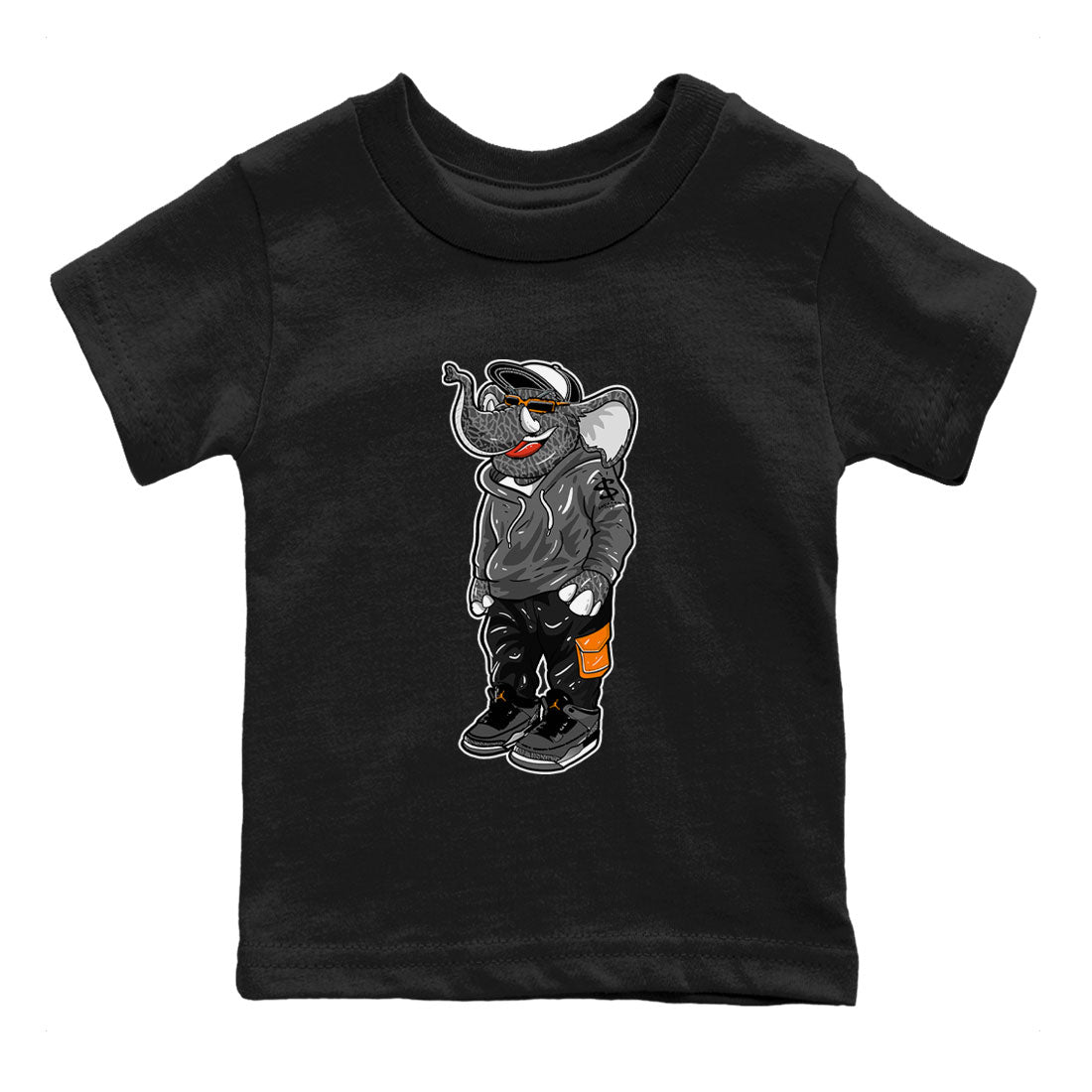 Air Jordan 3 Fear shirt to match jordans Sneakerhead Elephant sneaker matching t-shirt 3s Fear SNRT Sneaker Release Tees Baby Toddler Black 2 T-Shirt