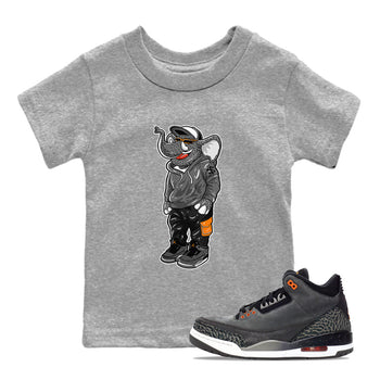 Air Jordan 3 Fear shirt to match jordans Sneakerhead Elephant sneaker matching t-shirt 3s Fear SNRT Sneaker Release Tees Baby Toddler Heather Grey 1 T-Shirt