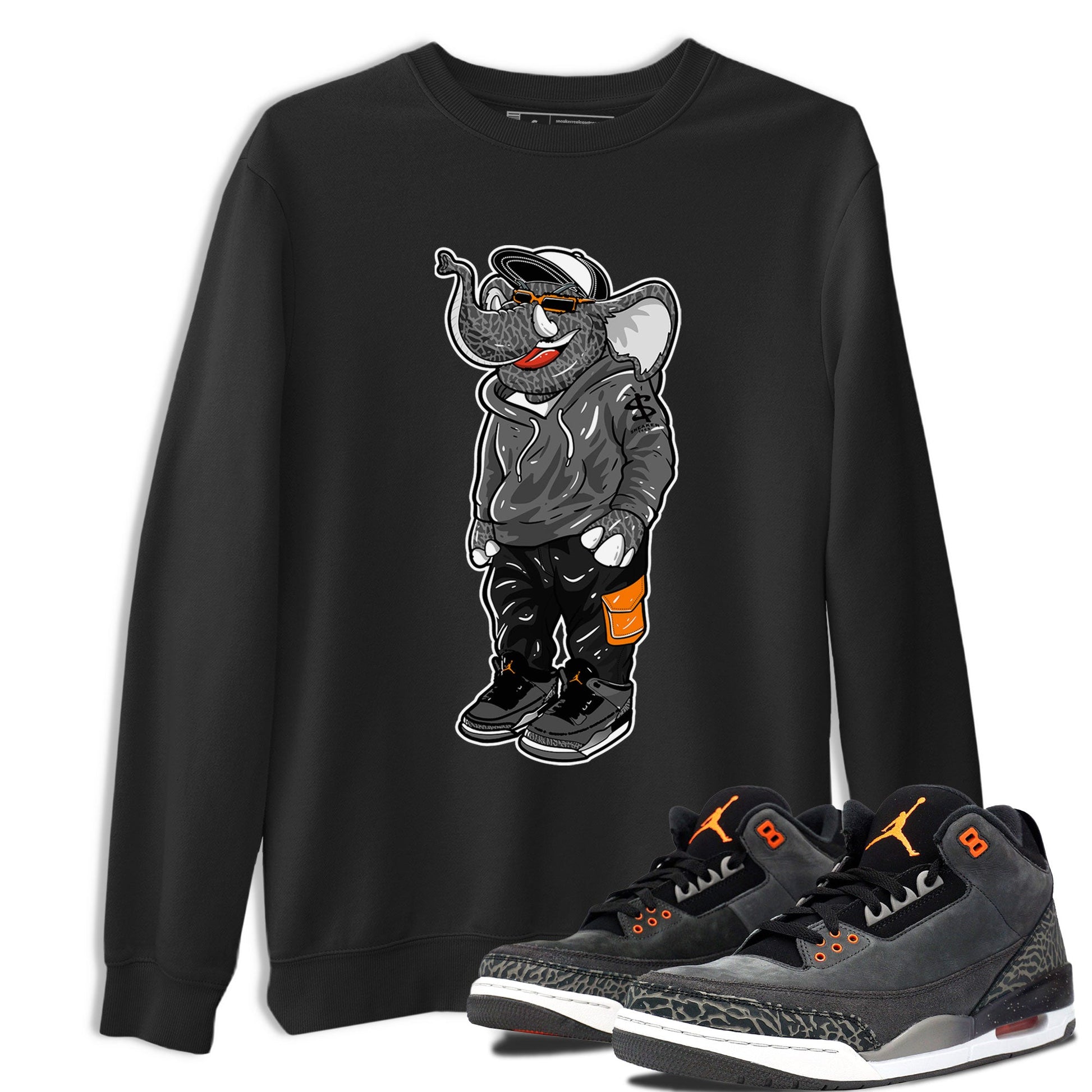Air Jordan 3 Fear shirt to match jordans Sneakerhead Elephant sneaker matching t-shirt 3s Fear SNRT Sneaker Release Tees Unisex Black 1 T-Shirt