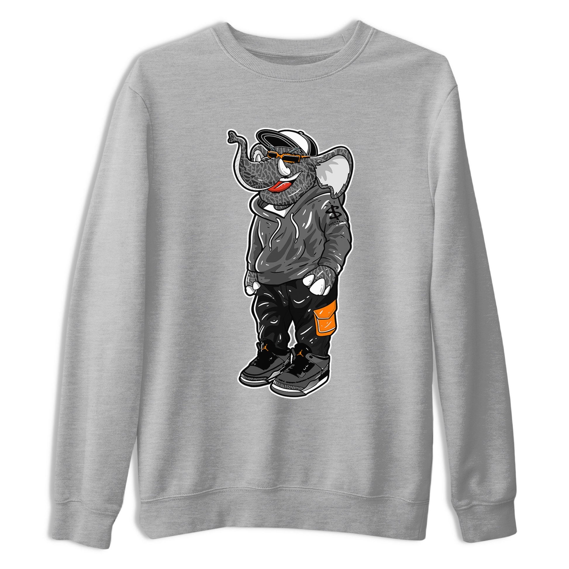 Air Jordan 3 Fear shirt to match jordans Sneakerhead Elephant sneaker matching t-shirt 3s Fear SNRT Sneaker Release Tees Unisex Heather Grey 2 T-Shirt
