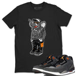 Air Jordan 3 Fear shirt to match jordans Sneakerhead Elephant sneaker matching t-shirt 3s Fear SNRT Sneaker Release Tees Unisex Black 1 T-Shirt