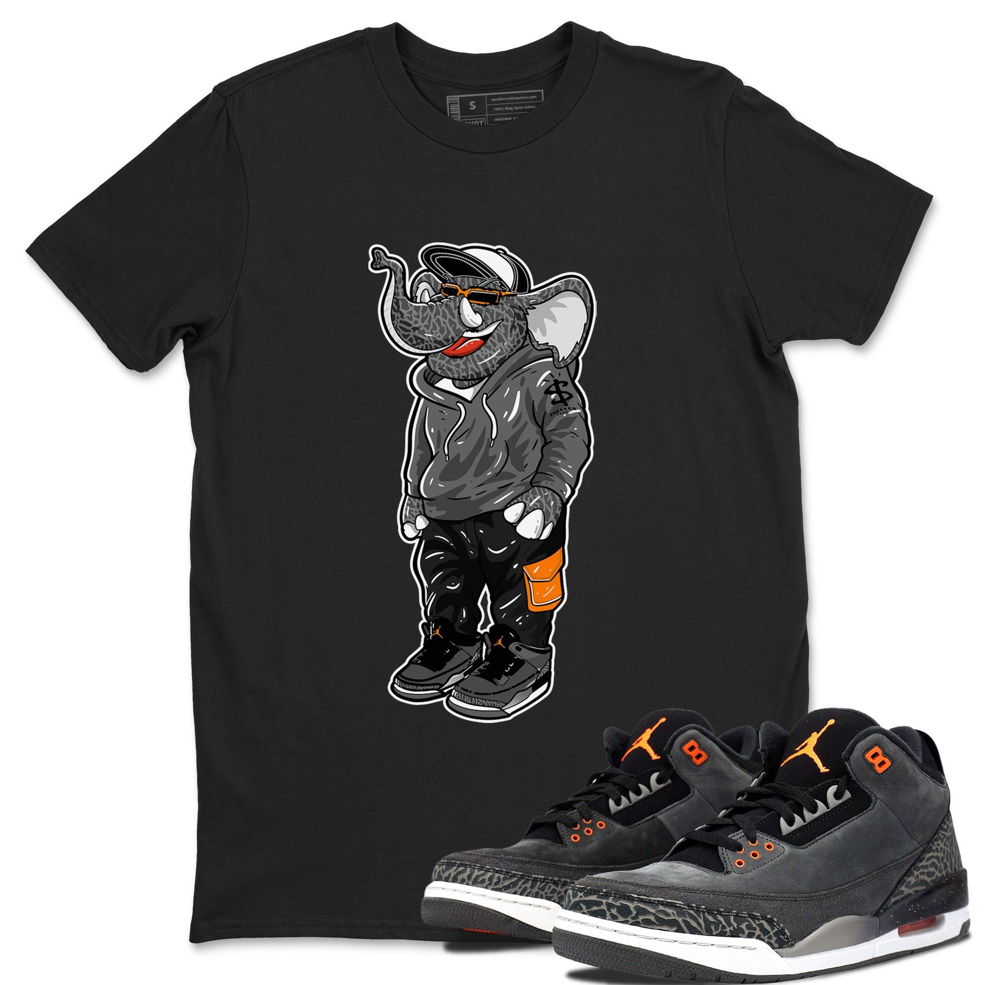 Air Jordan 3 Fear shirt to match jordans Sneakerhead Elephant sneaker matching t-shirt 3s Fear SNRT Sneaker Release Tees Unisex Black 1 T-Shirt