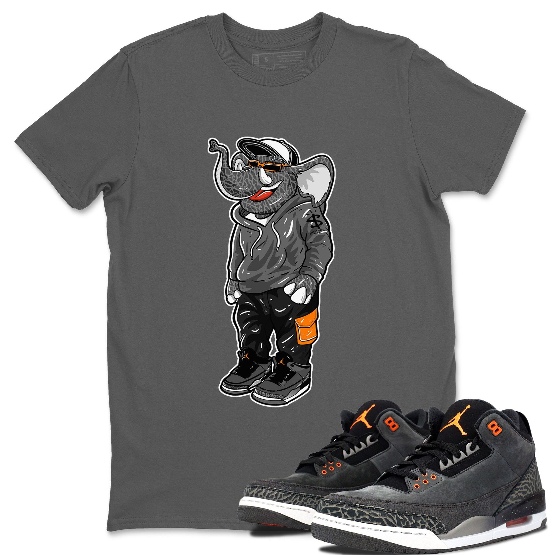 Air Jordan 3 Fear shirt to match jordans Sneakerhead Elephant sneaker matching t-shirt 3s Fear SNRT Sneaker Release Tees Unisex Cool Grey 1 T-Shirt