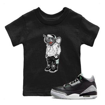 Air Jordan 3 Green Glow shirt to match jordans Sneakerhead Elephant sneaker tees Air Jordan 3 Green Glow SNRT sneaker release tees baby toddler Black 1 cotton Shirt