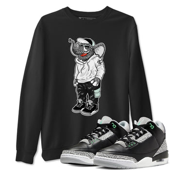 Air Jordan 3 Green Glow shirt to match jordans Sneakerhead Elephant sneaker tees Air Jordan 3 Green Glow SNRT Sneaker Release Tees unisex cotton Black 1 crew neck shirt