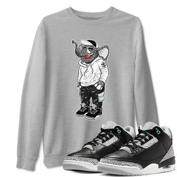 Air Jordan 3 Green Glow shirt to match jordans Sneakerhead Elephant sneaker tees Air Jordan 3 Green Glow SNRT Sneaker Release Tees unisex cotton Heather Grey 1 crew neck shirt