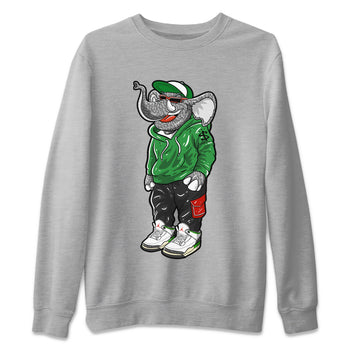 Air Jordan 3 Lucky Green Sneaker Match Tees Sneakerhead Elephant Sneaker Tees Jordan 3 WMNS Lucky Green Sneaker Release Tees Unisex Shirts Heather Grey 2