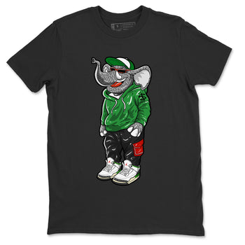 Air Jordan 3 Lucky Green Sneaker Match Tees Sneakerhead Elephant Sneaker Tees Jordan 3 WMNS Lucky Green Sneaker Release Tees Unisex Shirts Black 2