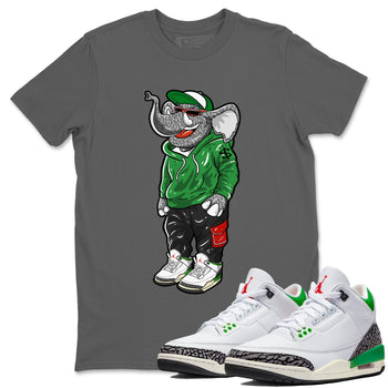 Air Jordan 3 Lucky Green Sneaker Match Tees Sneakerhead Elephant Sneaker Tees Jordan 3 WMNS Lucky Green Sneaker Release Tees Unisex Shirts Cool Grey 1