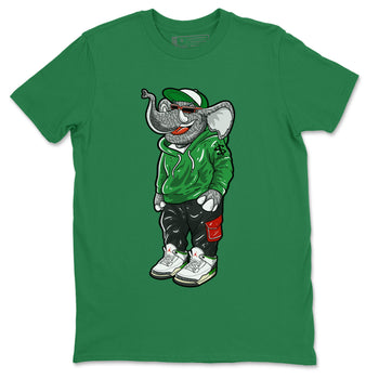 Air Jordan 3 Lucky Green Sneaker Match Tees Sneakerhead Elephant Sneaker Tees Jordan 3 WMNS Lucky Green Sneaker Release Tees Unisex Shirts Kelly Green 2