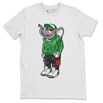 Air Jordan 3 Lucky Green Sneaker Match Tees Sneakerhead Elephant Sneaker Tees Jordan 3 WMNS Lucky Green Sneaker Release Tees Unisex Shirts White 2