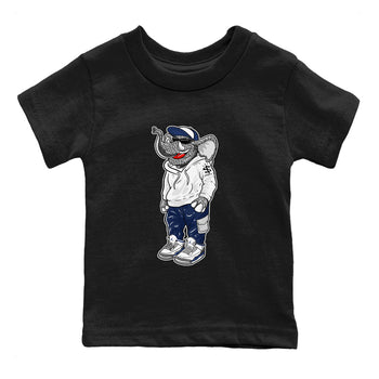 Air Jordan 3 Midnight Navy shirt to match jordans Sneakerhead Elephant sneaker tees 3s Midnight Navy SNRT sneaker release tees baby toddler Black 2 cotton sneaker tee