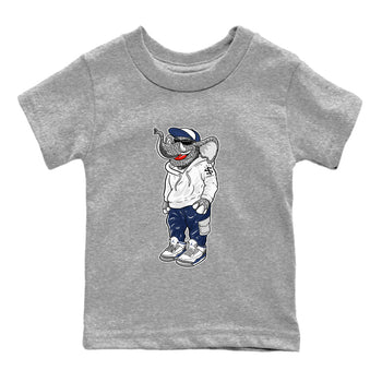 Air Jordan 3 Midnight Navy shirt to match jordans Sneakerhead Elephant sneaker tees 3s Midnight Navy SNRT sneaker release tees baby toddler Heather Grey 2 cotton sneaker tee