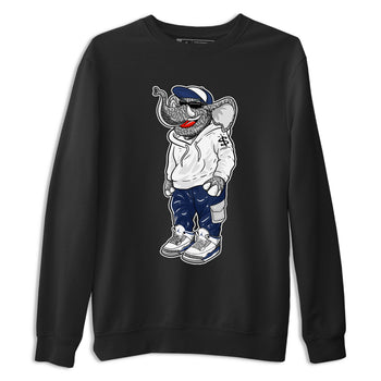 Air Jordan 3 Midnight Navy shirt to match jordans Sneakerhead Elephant sneaker tees 3s Midnight Navy SNRT sneaker release Tees unisex cotton Black 2 crew neck shirt