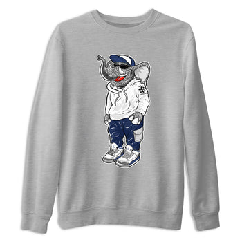 Air Jordan 3 Midnight Navy shirt to match jordans Sneakerhead Elephant sneaker tees 3s Midnight Navy SNRT sneaker release Tees unisex cotton Heather Grey 2 crew neck shirt