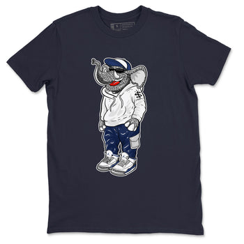 Air Jordan 3 Midnight Navy shirt to match jordans Sneakerhead Elephant sneaker tees 3s Midnight Navy SNRT sneaker release Tees unisex cotton Navy 2 crew neck shirt