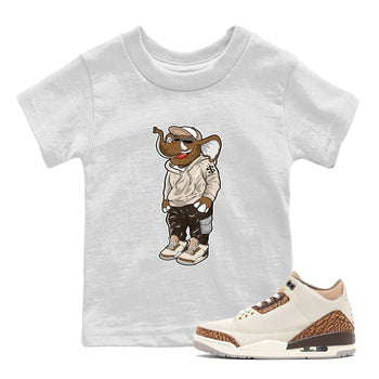 Air Jordan 3 Palomino Sneaker Match Tees Sneakerhead Elephant Sneaker Tees Jordan 3 Palomino Sneaker Release Tees Kids Shirts White 1