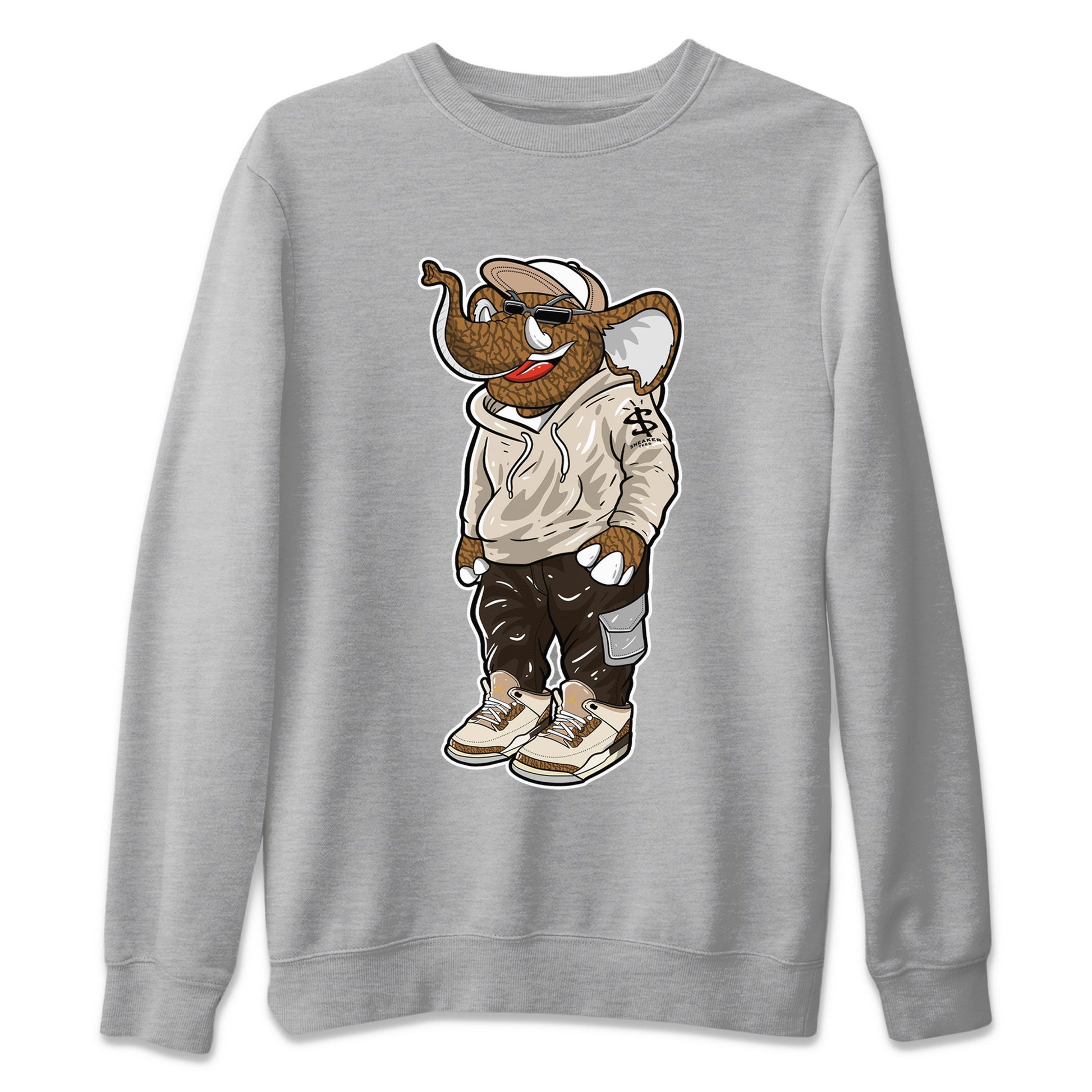 Air Jordan 3 Palomino Sneaker Match Tees Sneakerhead Elephant Sneaker Tees Jordan 3 Palomino Sneaker Release Tees Unisex Shirts Heather Grey 2