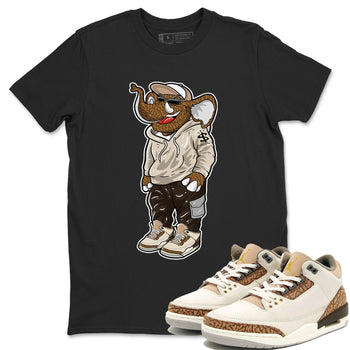 Air Jordan 3 Palomino Sneaker Match Tees Sneakerhead Elephant Sneaker Tees Jordan 3 Palomino Sneaker Release Tees Unisex Shirts Black 1