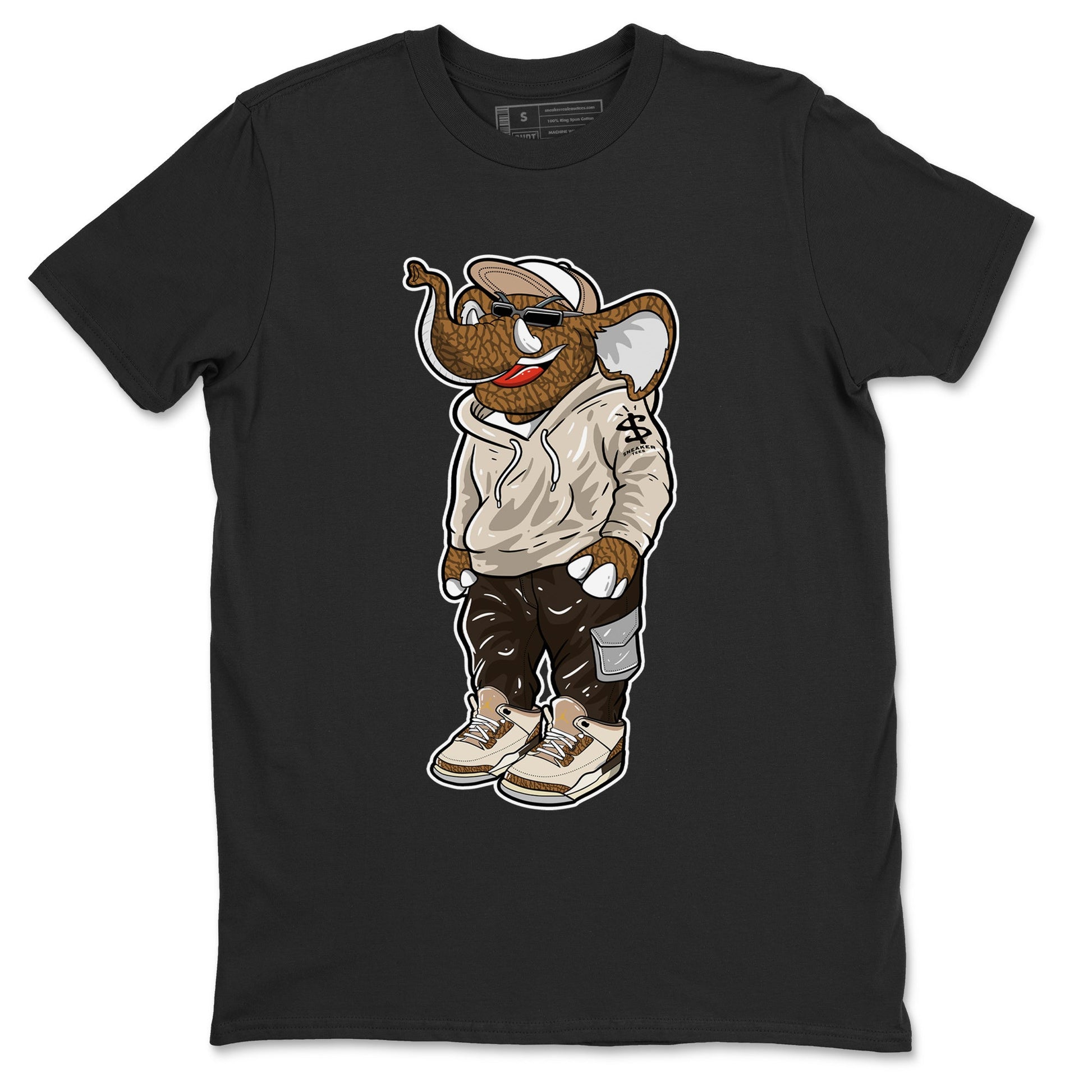 Air Jordan 3 Palomino Sneaker Match Tees Sneakerhead Elephant Sneaker Tees Jordan 3 Palomino Sneaker Release Tees Unisex Shirts Black 2
