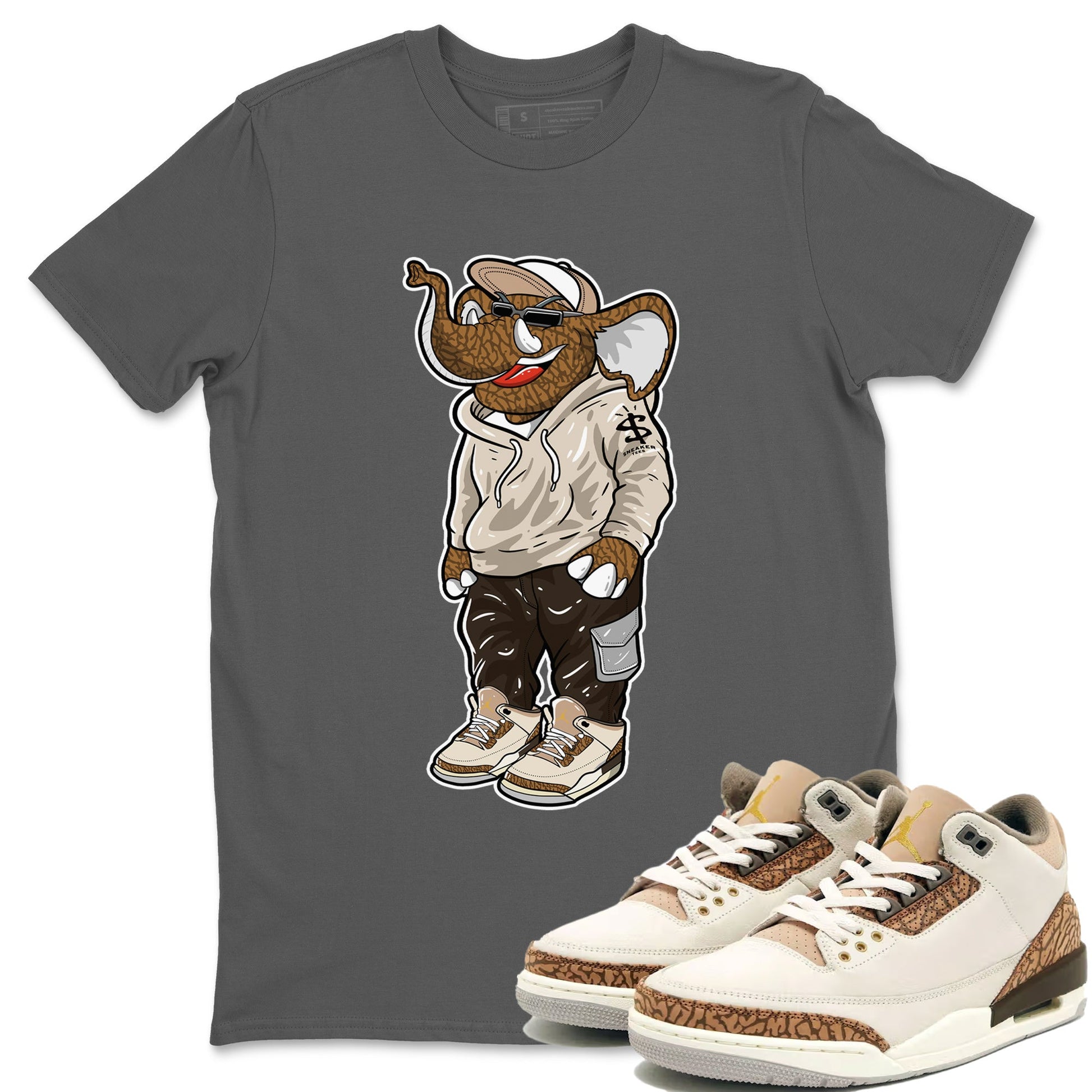 Air Jordan 3 Palomino Sneaker Match Tees Sneakerhead Elephant Sneaker Tees Jordan 3 Palomino Sneaker Release Tees Unisex Shirts Cool Grey 1