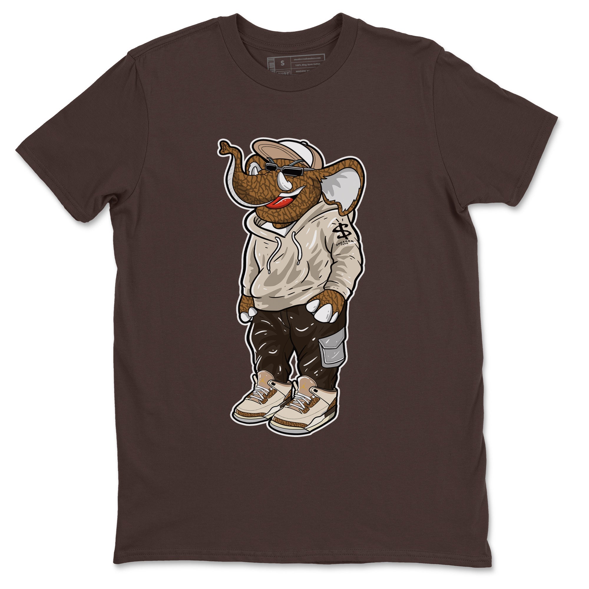 Air Jordan 3 Palomino Sneaker Match Tees Sneakerhead Elephant Sneaker Tees Jordan 3 Palomino Sneaker Release Tees Unisex Shirts Dark Chocolate 2