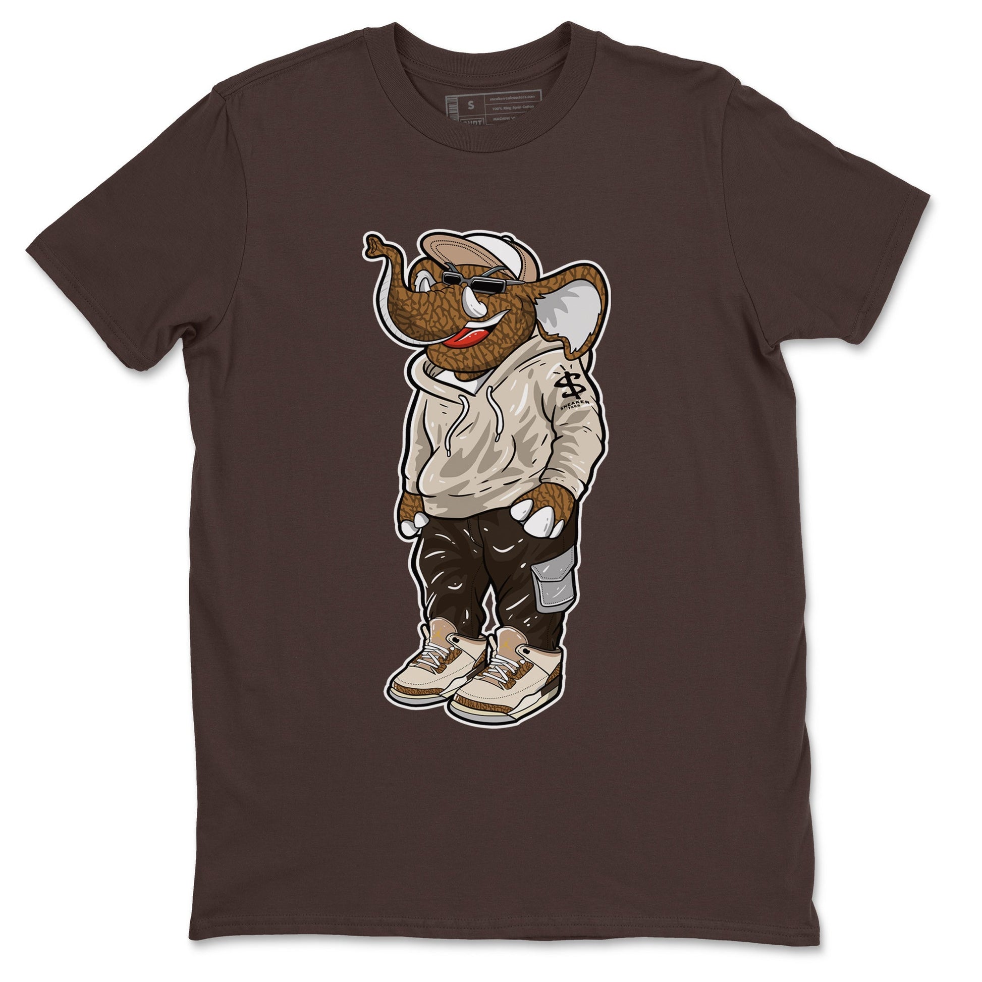 Air Jordan 3 Palomino Sneaker Match Tees Sneakerhead Elephant Sneaker Tees Jordan 3 Palomino Sneaker Release Tees Unisex Shirts Dark Chocolate 2