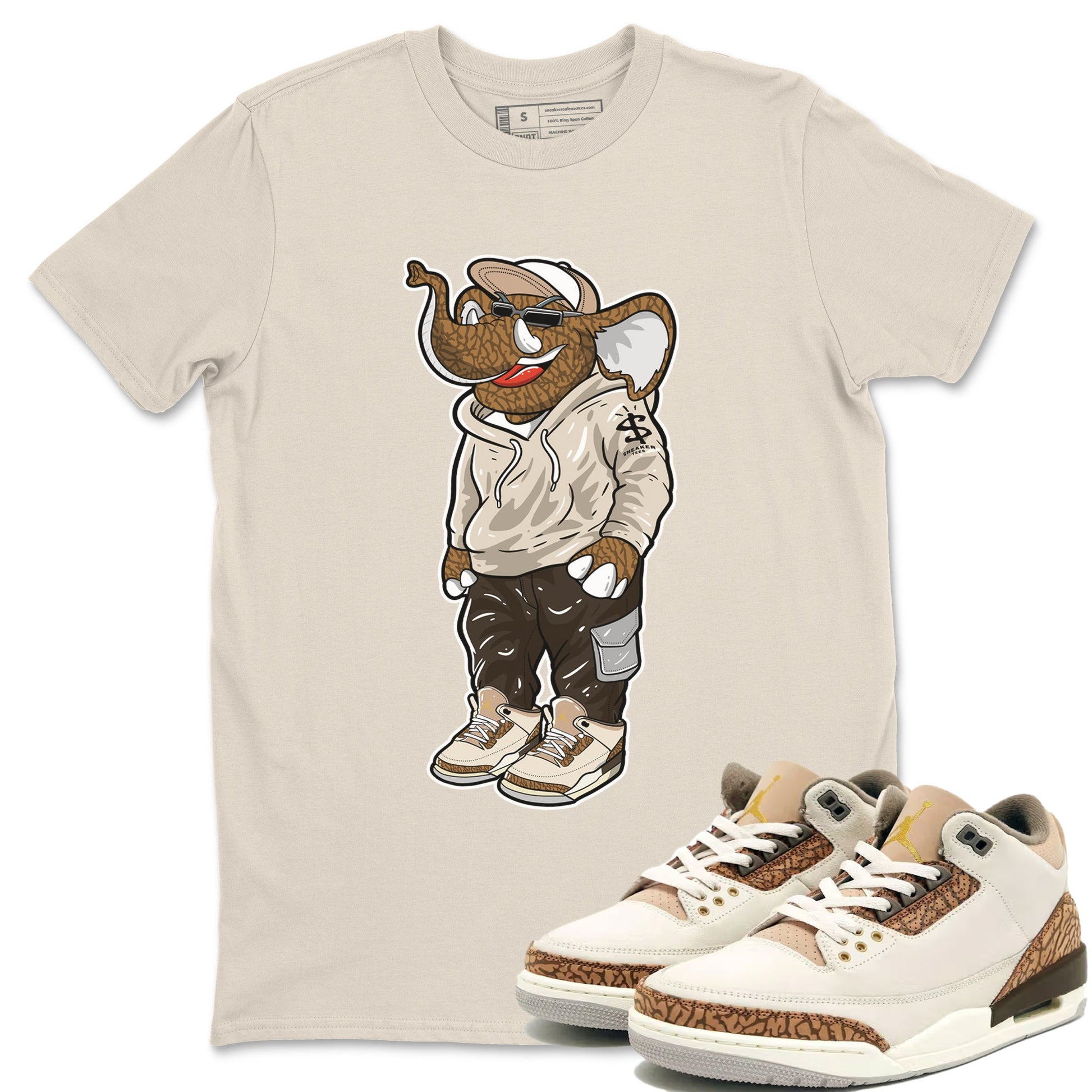 Air Jordan 3 Palomino Sneaker Match Tees Sneakerhead Elephant Sneaker Tees Jordan 3 Palomino Sneaker Release Tees Unisex Shirts Natural 1