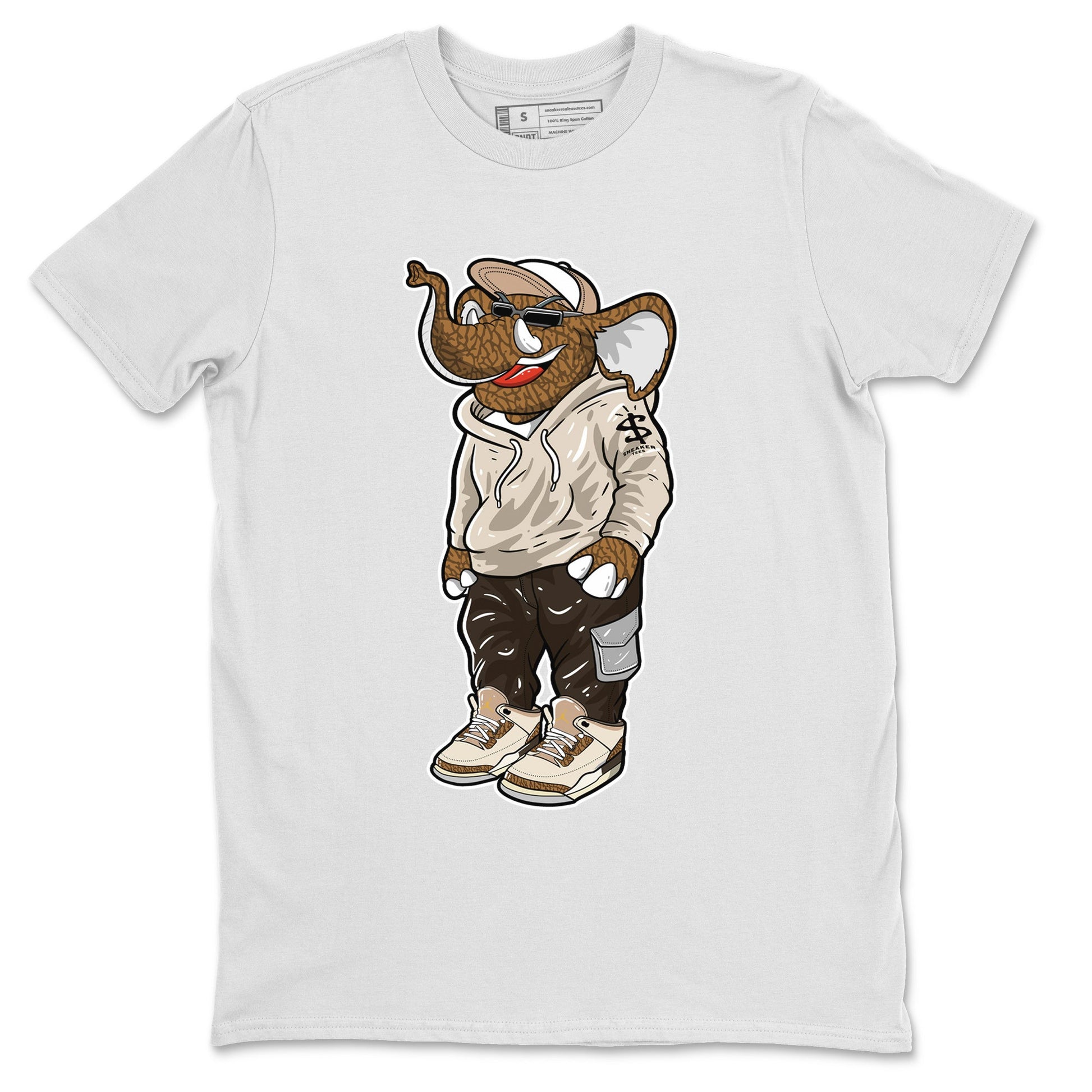 Air Jordan 3 Palomino Sneaker Match Tees Sneakerhead Elephant Sneaker Tees Jordan 3 Palomino Sneaker Release Tees Unisex Shirts White 2