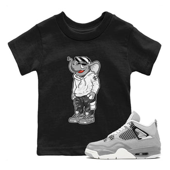 Air Jordan 4 Retro Frozen Moments shirt to match jordans Sneakerhead Elephant sneaker tees AJ4 Frozen Moments SNRT Sneaker Release Tees Baby Toddler Black 1 T-Shirt