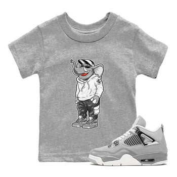 Air Jordan 4 Retro Frozen Moments shirt to match jordans Sneakerhead Elephant sneaker tees AJ4 Frozen Moments SNRT Sneaker Release Tees Baby Toddler Heather Grey 1 T-Shirt