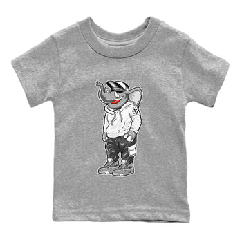 Air Jordan 4 Retro Frozen Moments shirt to match jordans Sneakerhead Elephant sneaker tees AJ4 Frozen Moments SNRT Sneaker Release Tees Baby Toddler Heather Grey 2 T-Shirt