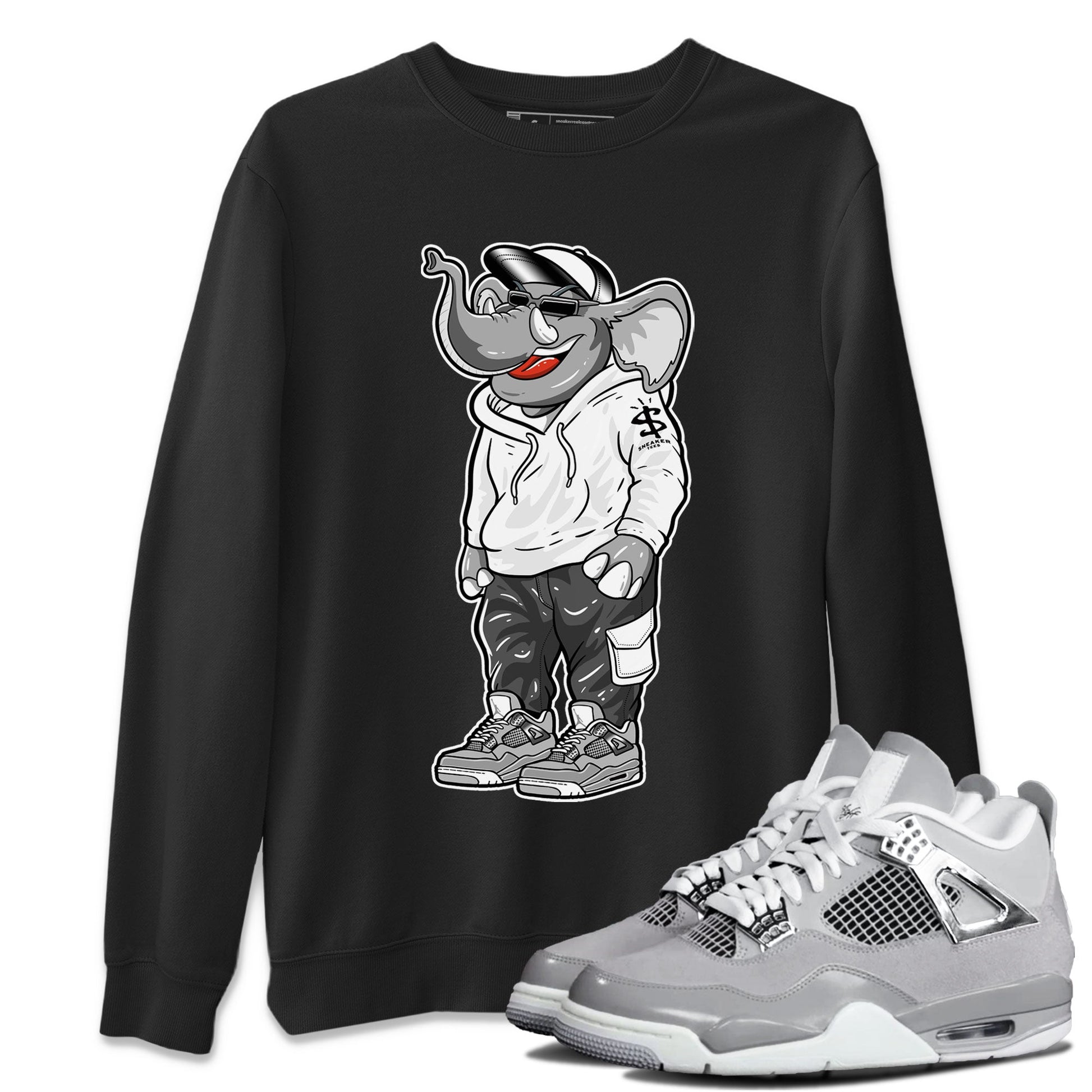 Air Jordan 4 Retro Frozen Moments shirt to match jordans Sneakerhead Elephant sneaker tees AJ4 Frozen Moments SNRT Sneaker Release Tees Unisex Black 1 T-Shirt