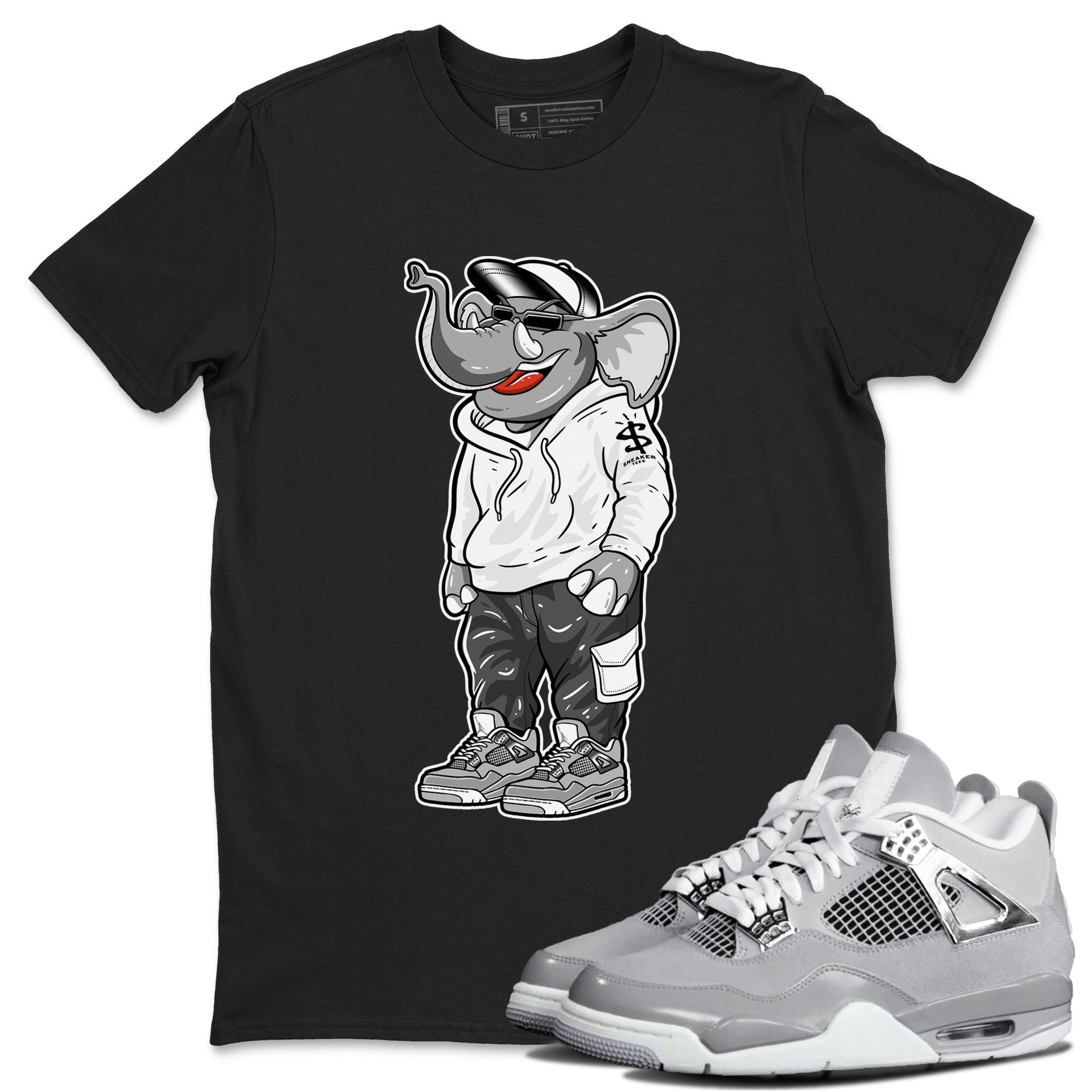 Air Jordan 4 Retro Frozen Moments shirt to match jordans Sneakerhead Elephant sneaker tees AJ4 Frozen Moments SNRT Sneaker Release Tees Unisex Black 1 T-Shirt