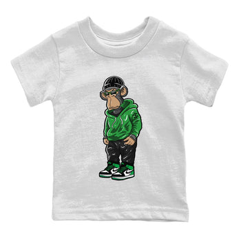 Air Jordan 1 Celtics Sneaker Match Tees Sneakerhead Monkey Sneaker Tees Air Jordan 1 Retro Celtics Sneaker Release Tees Kids Shirts White 2