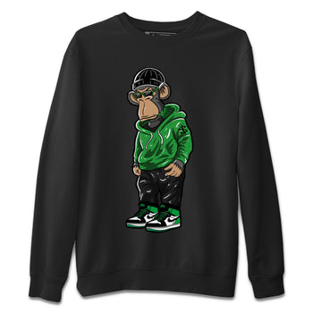Air Jordan 1 Celtics Sneaker Match Tees Sneakerhead Monkey Sneaker Tees Air Jordan 1 Retro Celtics Sneaker Release Tees Unisex Shirts Black 2