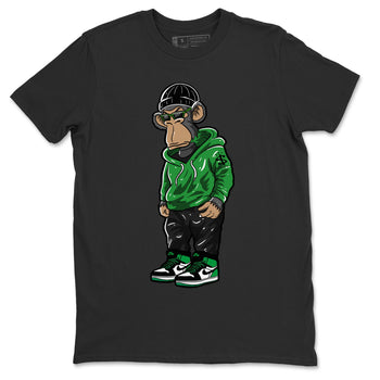 Air Jordan 1 Celtics Sneaker Match Tees Sneakerhead Monkey Sneaker Tees Air Jordan 1 Retro Celtics Sneaker Release Tees Unisex Shirts Black 2